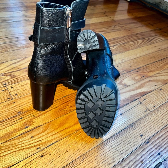Black Leather Ankle Boots - Picture 7 of 9